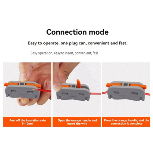 20Pcs  Quick Wire Conductor Conector Compacto Cabo Conector Universal Splicing Lighting Terminal Block Terminal 2