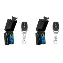 2X 433Mhz Wireless Remote Control AC 85-256V Relay 2CH Receiver Module for Garage Doors, Lighting, Curtains