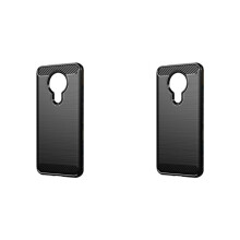 2X Suitable for 5.3 Case Anti-Fall Protective Shell Brushed Shell Protective Soft Shell TPU Phone Case Black