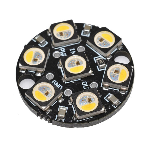 2X SK6812 RGBW Round Full Color Black Single Point Single Control Ring Development Board 7 Bit DC5V 1