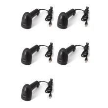 5X Universal 1D/2D USB Wired Barcode Scanner Handheld QR Codes Reader Mobile POS Plug and Support Logistic Store