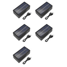 5X Solar Battery Charger 2 Slot Battery Charger Powerbank Case Lithium Battery Bank Shell for 18650 21700 Battery
