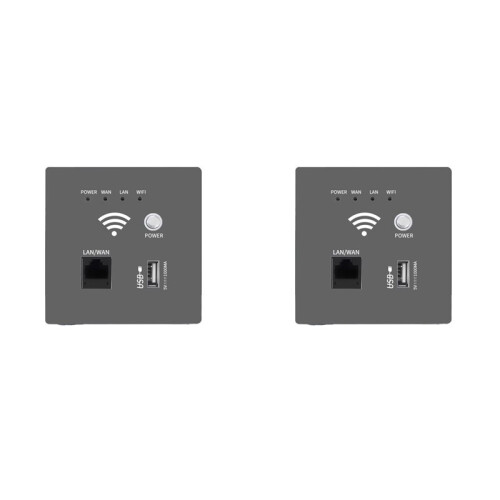 2X 300Mbps 2.4Ghz WIFI Router Wireless WiFi Socket RJ45 AP Relay  USB Socket Panel Embedded Wall WIFI Router C