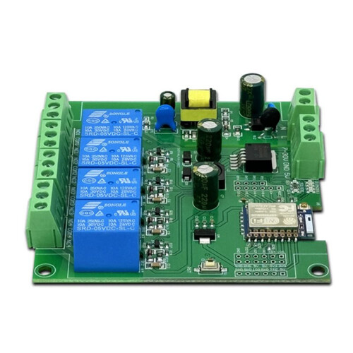2X Relay Module ESP-07 4 Way WIFI Module AC/ Power Supply ESP8266 Development Board Secondary Development Module 2