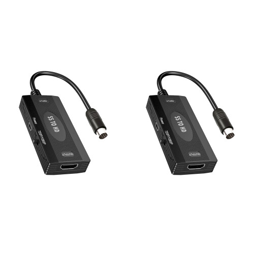 2X Convertitore Portatile Compatibile da SS A  per Adattatore TV HD per Console  Saturn