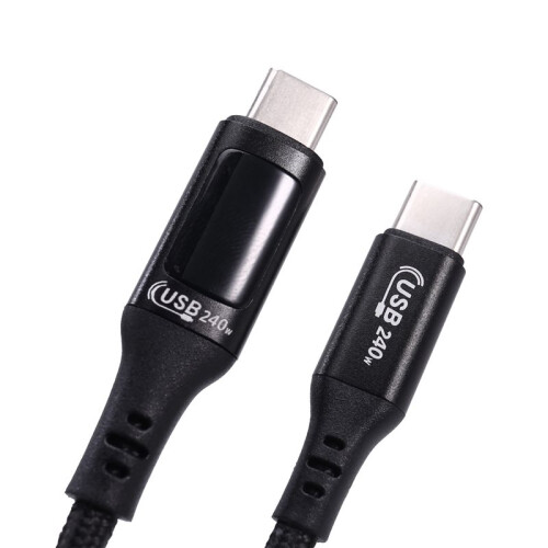2X USB Type C to USB C Cable 240W PD 3.1 Fast Charging Charger USB2.0 480Mbps Type-C Digital Display Data Cable 2