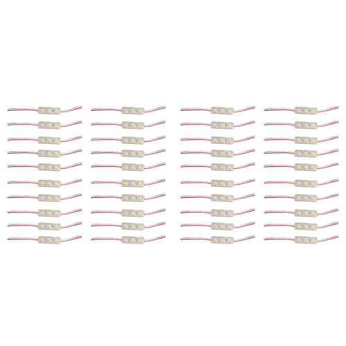 40pcs SMD LED Module Lighting IP67 Waterproof 3 LED Back Lights DC12V 1.5W Mirror Light Led Module Warm White