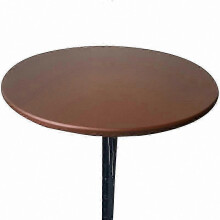 (100cm, brown) Waterproof Elastic Table Cover Protector, Round 60-130cm Fitted Tablecloth for Home and Events