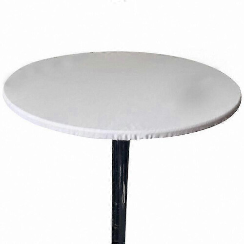 (60cm, white) Waterproof Elastic Table Cover Protector, Round 60-130cm Fitted Tablecloth for Home and Events