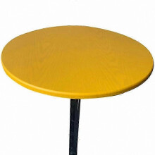 (130cm, yellow) Waterproof Elastic Table Cover Protector, Round 60-130cm Fitted Tablecloth for Home and Events