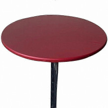 (70cm, wine red) Waterproof Elastic Table Cover Protector, Round 60-130cm Fitted Tablecloth for Home and Events