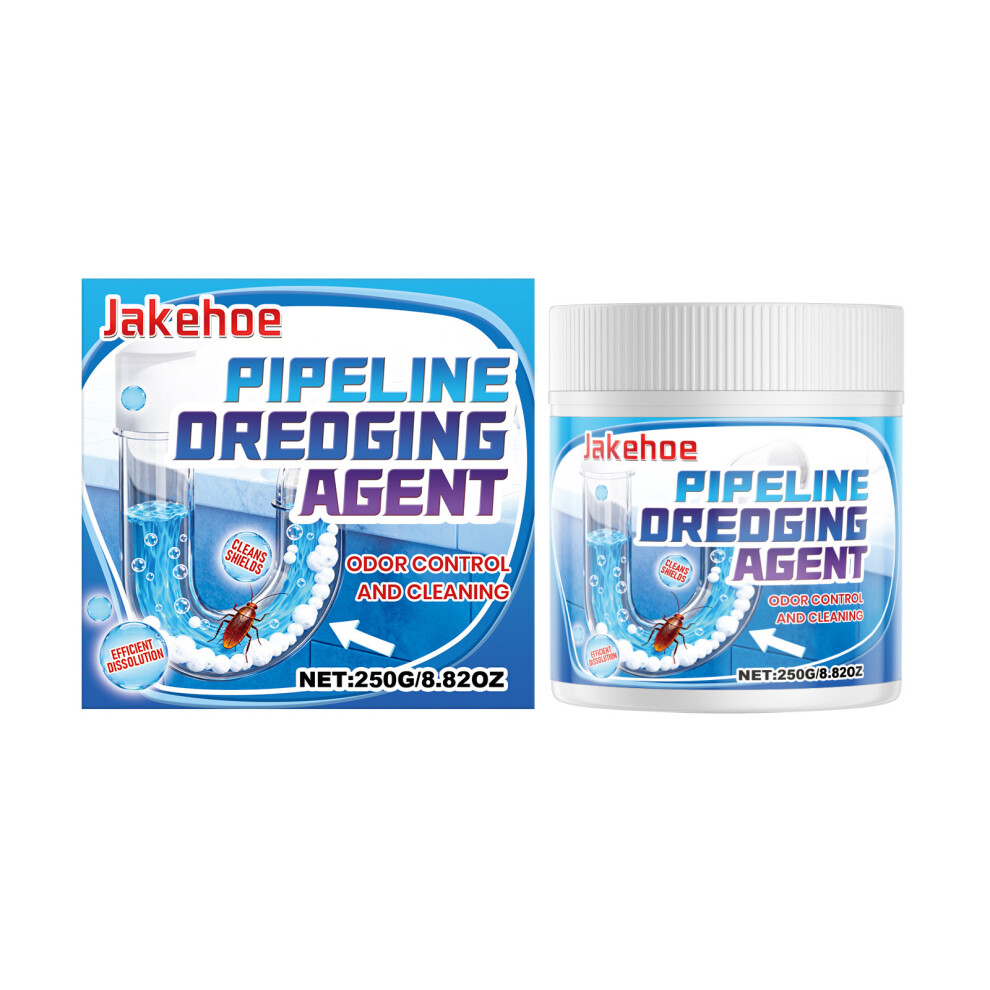 (250G) Pipe Unblocking Agent Kitchen Sink Toilet Sewer Blockage Cleaning Odor Pipe Unblocking Agent 6953554361124