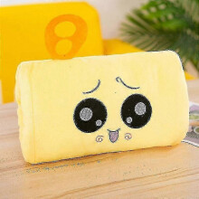 (Pippi) Plush Cartoon Pillow with Hand Warmer Soft Back Cushion Decorative Ornament for Comfort and Relaxation