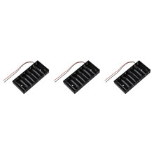 3X Boite de Rangement en Plastique pour Batterie 12V 8 X 1.5V AA Etui avec Cable