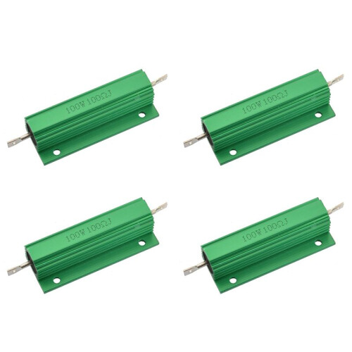 4X Aluminum Shell 100W Watt 100 Ohm Wirewound Power Resistor