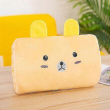 (Little Brown Bear) Plush Cartoon Pillow with Hand Warmer Soft Back Cushion Decorative Ornament for Comfort and Relaxation