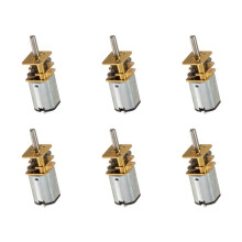 6X JA12-N20 Modell 12V 100RPM Vridmoment Växellåda Växellåda Motor Silver+Guld