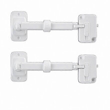 (2Pcs White) Adjustable Window Safety Lock for Kids and Pets, Secure Window Restrictor for Home Safety