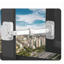 (2Pcs Gray) Adjustable Window Safety Lock for Kids and Pets, Secure Window Restrictor for Home Safety