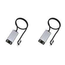 2X RJ45 LAN Adapter for 14 13 12 11 8 7 6 5 // Ethernet LAN Network Adapter with Charge Adapter Port 20W