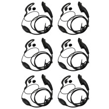 6X PTT Oortelefoon Headset Microfoon voor Xir P8268 P8668 APX6000 APX7000 APX2000 DP3400 DP3600 DP4400 DP4800 DGP6150 Walkie Talkie