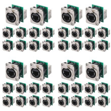 40 Pièces de Prise de Châssis Ethercon Rj45, Connecteur Traversant Ethercon NE8FDP, Prise de Montage sur Panneau RJ45 Cat5 Série D