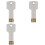 3X High-Capacity Metal Key Shape USB Flash Drive 32GB Silver Real Capacity Storage Devices U Disk 1