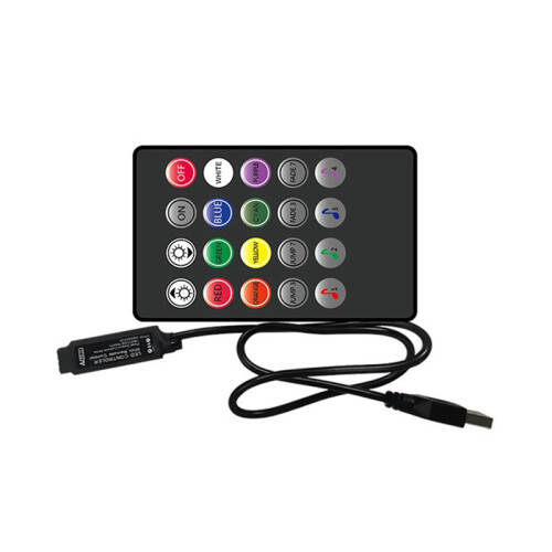 3X 5V Music RGB Controller USB Control 20Key RGB Controller IR Wireless Music Sync Light Dimmer per Strisce LED 2