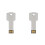 2X High-Capacity Metal Key Shape USB Flash Drive 32GB Silver Real Capacity Storage Devices U Disk 1