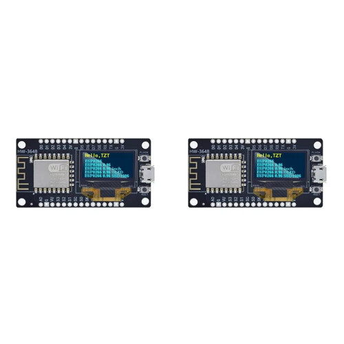 2X ESP8266 V3 Development Board with 0.96 Inch OLED Display CH340 ESP-12F WiFi Module Parts for /Micropython A 1