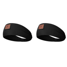2X Kopfhörer -Kompatibel Sport Bandana Boho Stirnband Kopfhörer Hd Dünne Lautsprecher Musik für Schläfer Callingyoga,B