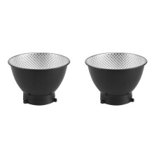 2X Standard-Reflektor-Diffusor-Lampenschirmschale für Bowens-Bajonettmontage, Studio-Blitzlichtreflektor, 55 Grad