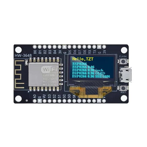 2X Placa de Desenvolvimento ESP8266 V3 com Display OLED de 0,96 Polegadas CH340 ESP-12F Módulo WiFi Peças para /Micropython A 1
