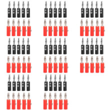 4mm Insulated Banana Plugs Connectors Jack New 80pcs Red + Black