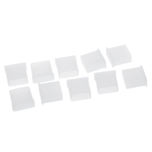 100pcs Clear Plastic USB Type A Plug Dustproof Plug Stopper Protection Cap 1