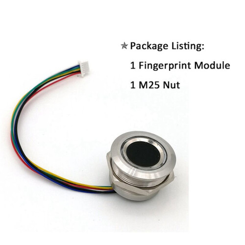 3X R503 Circular Round Ring Indicator LED Control DC3.3V MX1.0-6Pin Kapacitive Fingerprint Module Sensor Scanner-19mm 2