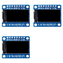 3X IPS RGB Display 0.96 Inch 7P SPI HD 65K Full Color LCD Module ST7735 Drive IC 80X160 (Not OLED)