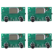 4X FM Radio Receiver Module 87-108MHz Frequency Modulation Stereo Receiving Board with LCD Digital Display 3-5V DSP PLL