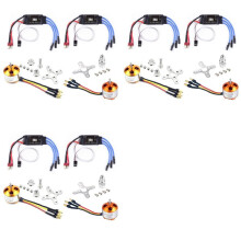 6Pack 2212 1400Kv/2200Kv Brushless Outrunner Motor with Mount 10T/6T+30A ESC for Rc Aircraft Quadcopter UFO