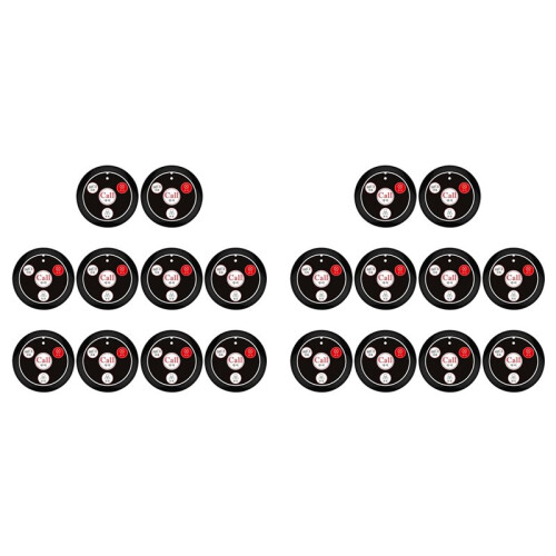 20PCS Call Button Wireless Pager Waiter Calling System for Restaurant Hookah Bar Cafe Bar Customer Service Black 1