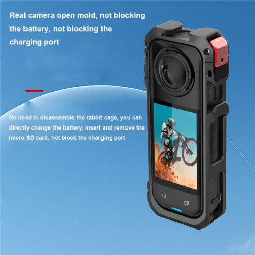 Rabbit Cage Protective Case for  X5,Metal Frame Expansion Adapter Mount with Lens Cover Camera Accessory 2