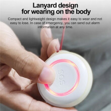 WiFi SOS Alarm Button Battery Rechargeable Elderly Emergency Panic Button Old Personal Self-Defense