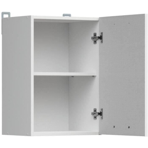 JUNONA Hochschrank 40 cm - 1 Tür - Hochglanz Weiß 1