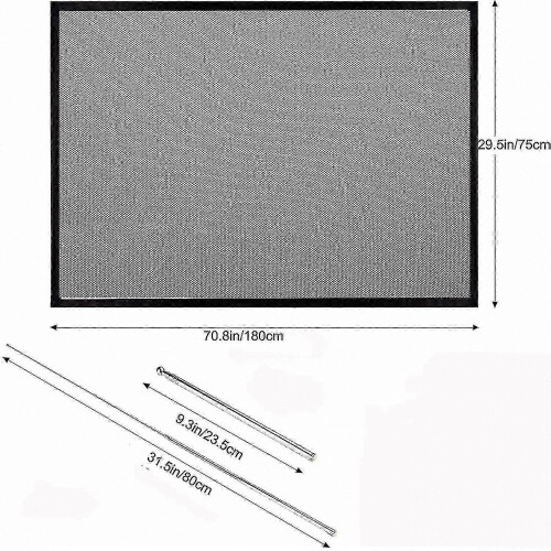 (Large, Black) Retractable Safety Gate for Stairs & Pets - Adjustable Wide Barrier Net 1
