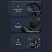 3X Auriculares Inalámbricos  con Micrófono Auriculares Manos Libres con Cancelación de Ruido de Conducción Ósea