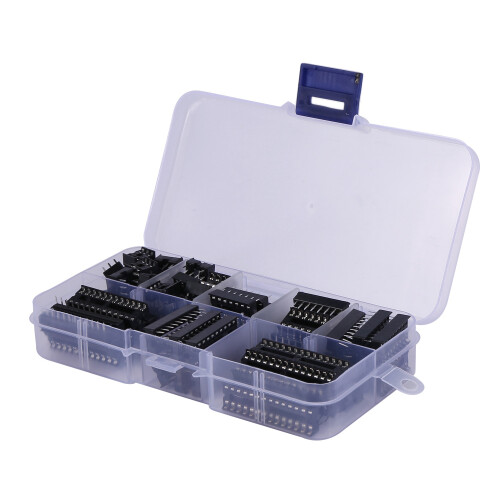 66Pcs/Lot DIP IC Sockets Adaptor Solder Type Socket Kit 6,8,14,16,18,20,24,28 Pin for  PCB Diy Kit 1