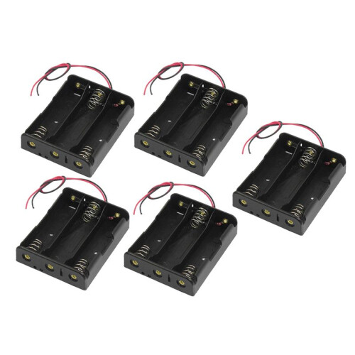5X Series 3.7V Flat Tip Battery Holder Case for 3 X 18650 Batteries