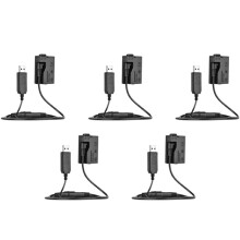 5X DR-E8 Dummy Akku mit Power Bank USB Adapter Kabel Ersatz für LP-E8 für 550D 600D 650D 700D DSLR Kameras
