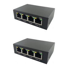 2X Extensor/Repetidor PoE Gigabit Completo de 4 Portas 100/1000M Extensor de de Rede para Poe NVR Câmera IP AP