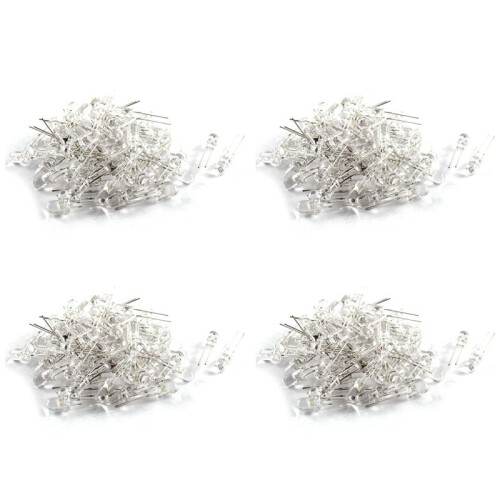 LED Bright Light Lamp Emitting Diode, 280 Piece,  3V-6V, 5 mm, White